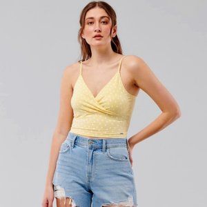Hollister's Must-Have Crop Wrap Cami Yellow Pattern